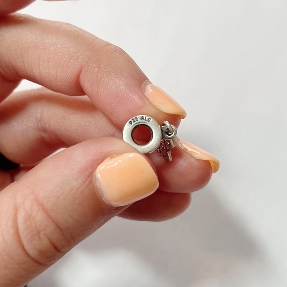 Pandora Authentic .925 ALE Sterling Silver Breast Cancer Ribbon Charm Pink - Picture 6 of 7